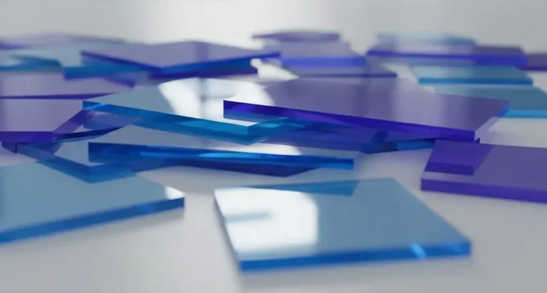 Lastre di plexiglass blu tagliate al laser
