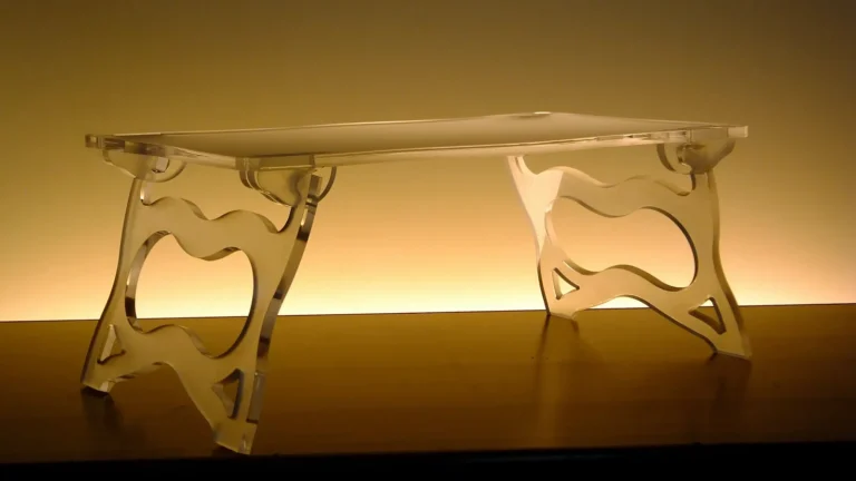 Portavivande pieghevole in plexiglass satinato